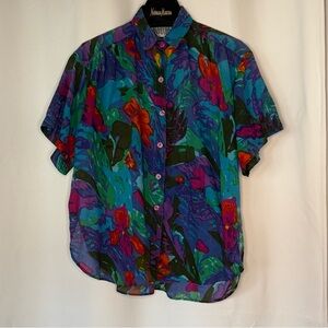 Vibrant Vintage Multicolor Cotton Shirt